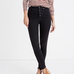 MADEWELL 10” high rise skinny jean frayed cuff!!